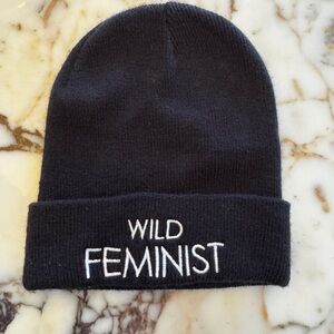 WildFang Wild Feminist Black Beanie